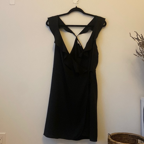 Black Wrap Dress - Picture 1 of 2
